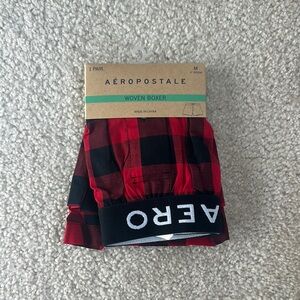 Aeropostale Red and Black Plaid Boxers